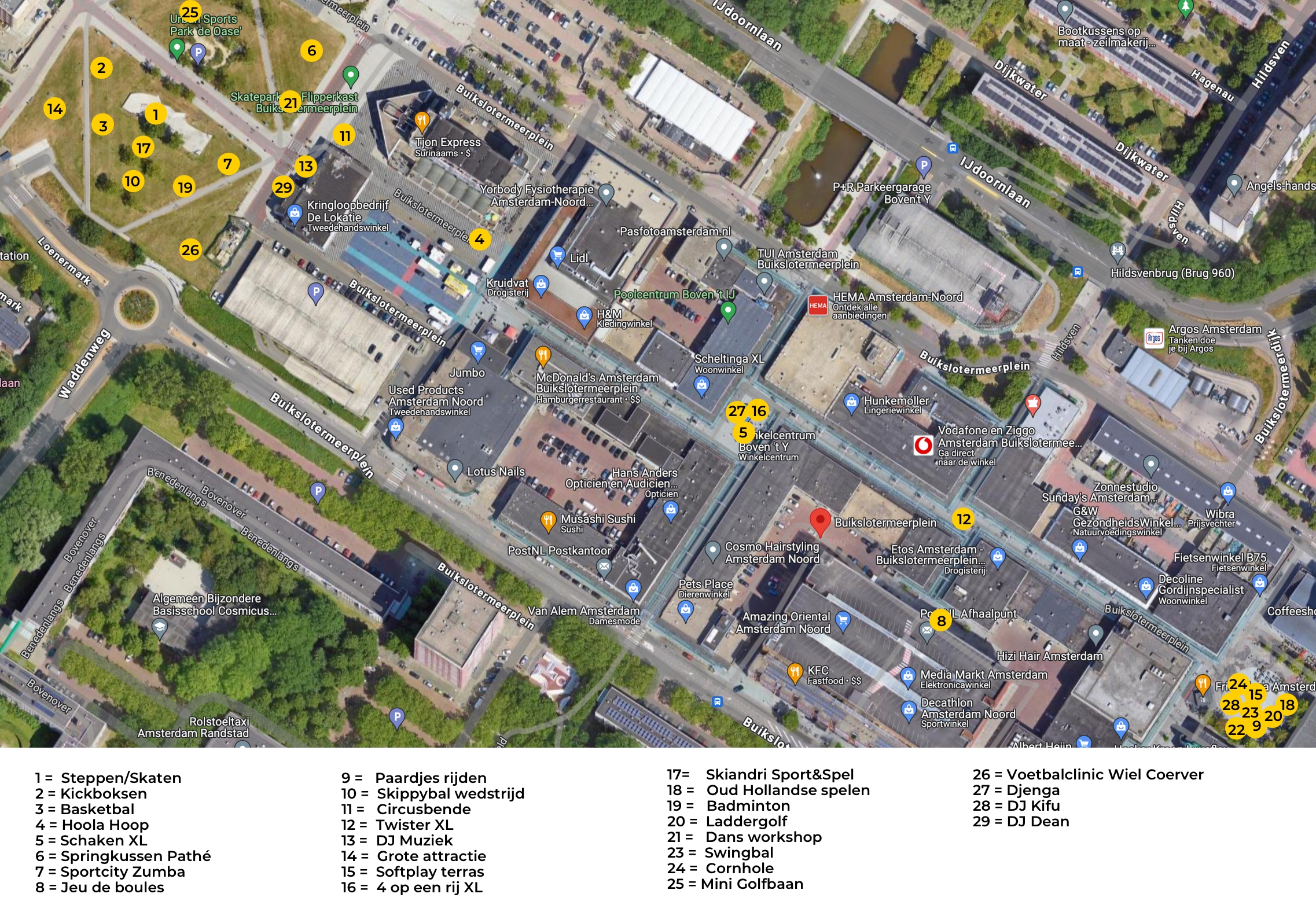 Plattegrond Noordspelen